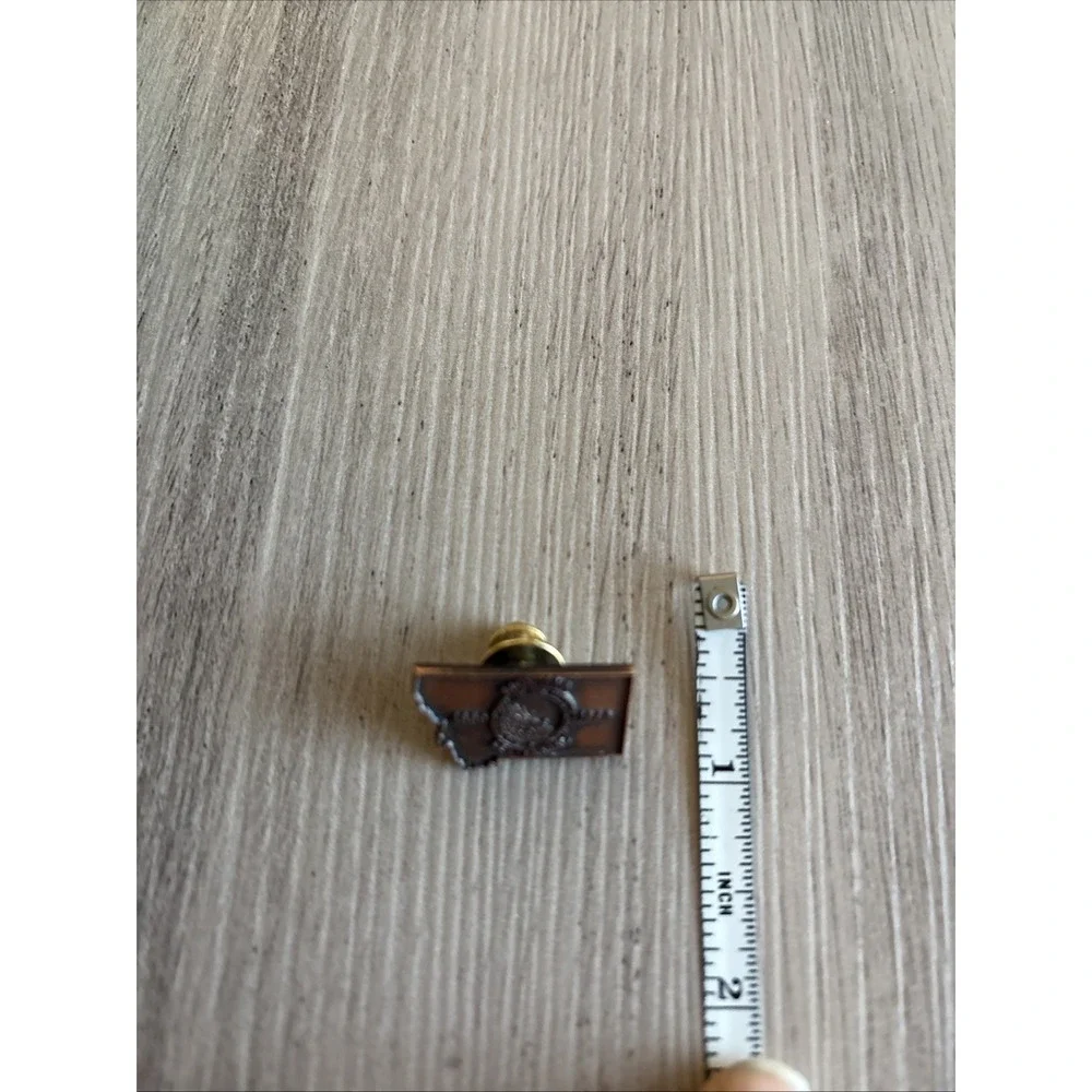 Vtg Montana Centennial 1889/1989 Copper Colored Lapel Pin‎